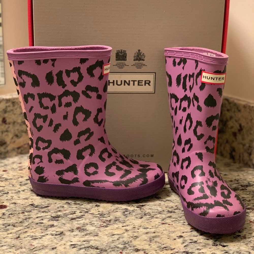 Hunter Kids First Classic Leopard Print - Purple